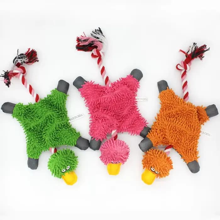 Jouets en peluche de canard créatifs et amusants pour chiens, avec corde, entraînement Durable, grin