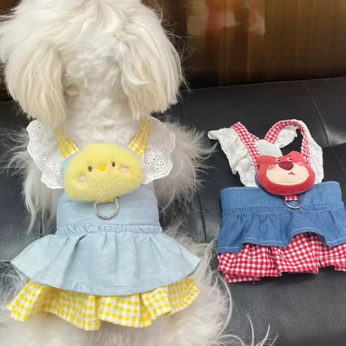 Robes harnais en dentelle pour animaux de compagnie, pour petits chiens, chiot, Animal, princesse Bi