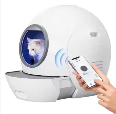Bac à litière automatique intelligent pour chat de grande taille, entièrement fermé, type tiroir, av