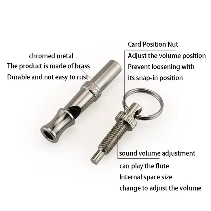 Sifflet pour chien en acier inoxydable, pour arrêter d'aboyer, contrôle des aboiements, entraînement