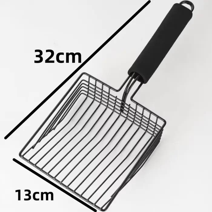 Pelle à litière en métal pour chat, pelle à poignée confortable pour chats, outils de nettoyage des