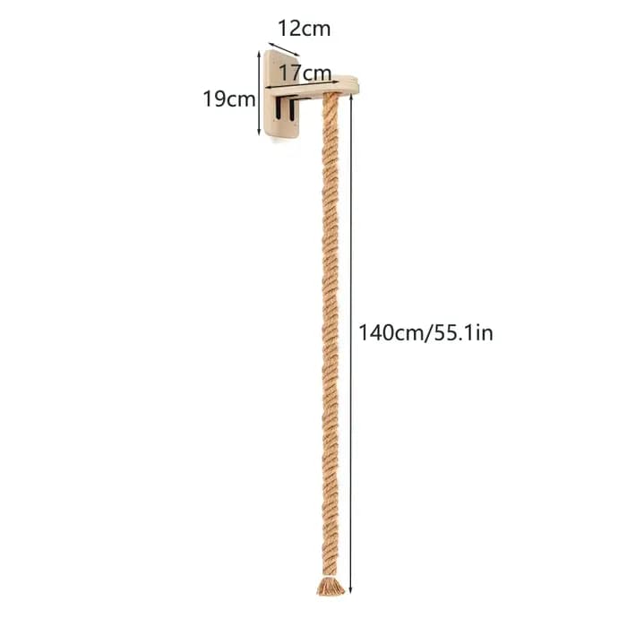 Corde en Sisal de 140cm pour chat, arbre grimpeur mural, poste à gratter, jouets interactifs, gymnas