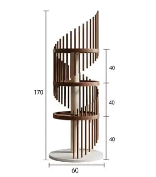Condo pour chat multi-niveaux de luxe, arbre à chat, tour à gratter, maison avec poteaux à grimper e
