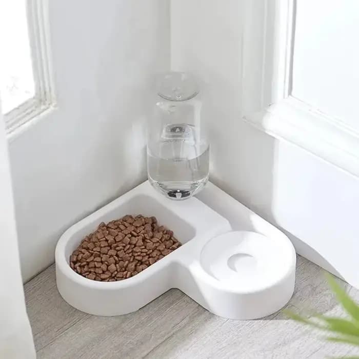 Bol double pour chien et chat - Ensemble de bols pour animaux de compagnie et pour la nourriture, bo