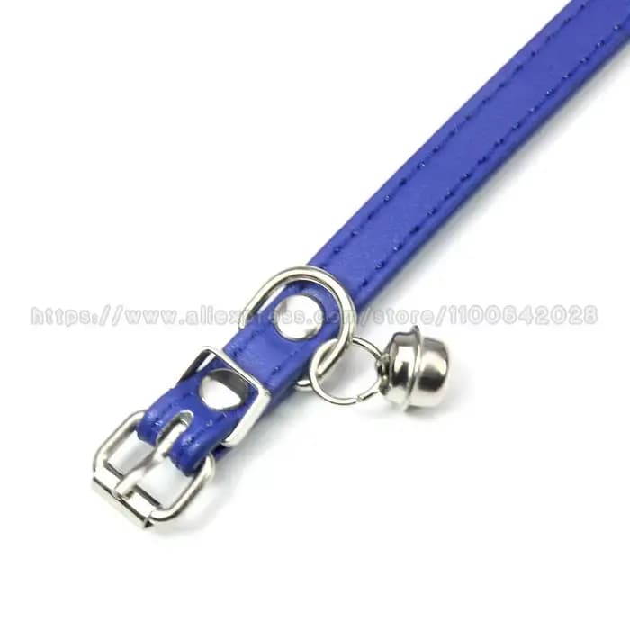 Collier mignon en cuir PU pour chiot et chat, avec cloches, pour petit chien et chaton, fournitures