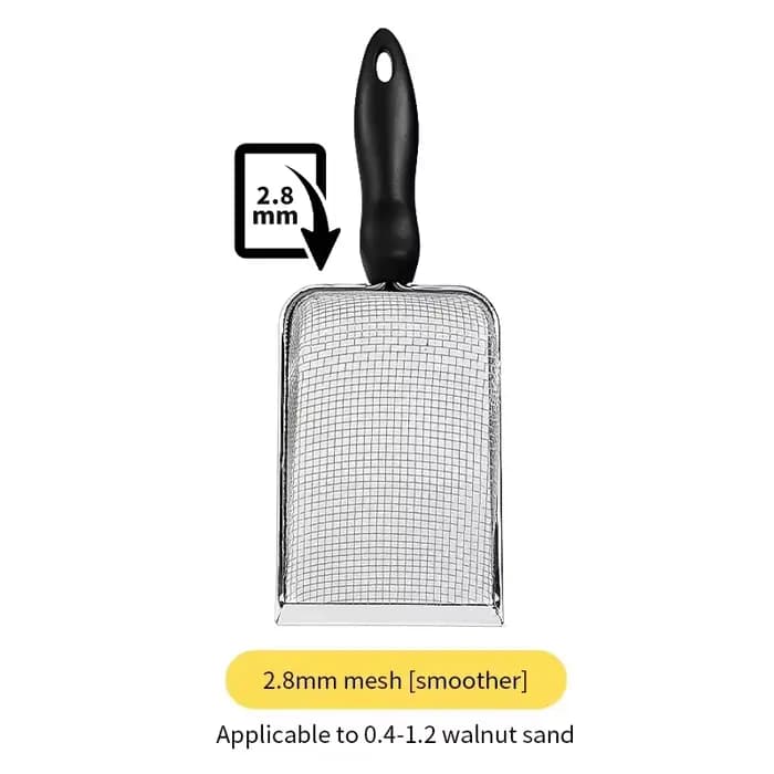 Pelle à litière pour chat en acier inoxydable, pelle à substrat de sable pour reptiles, nettoyage de