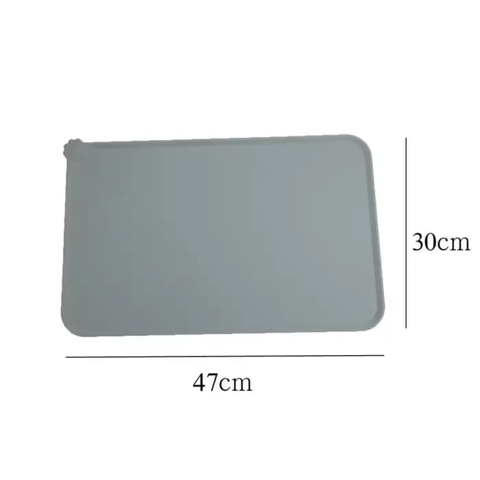 Tapis imperméable pour animaux de compagnie, couleur unie, en Silicone, pour chien et chat, bol de n