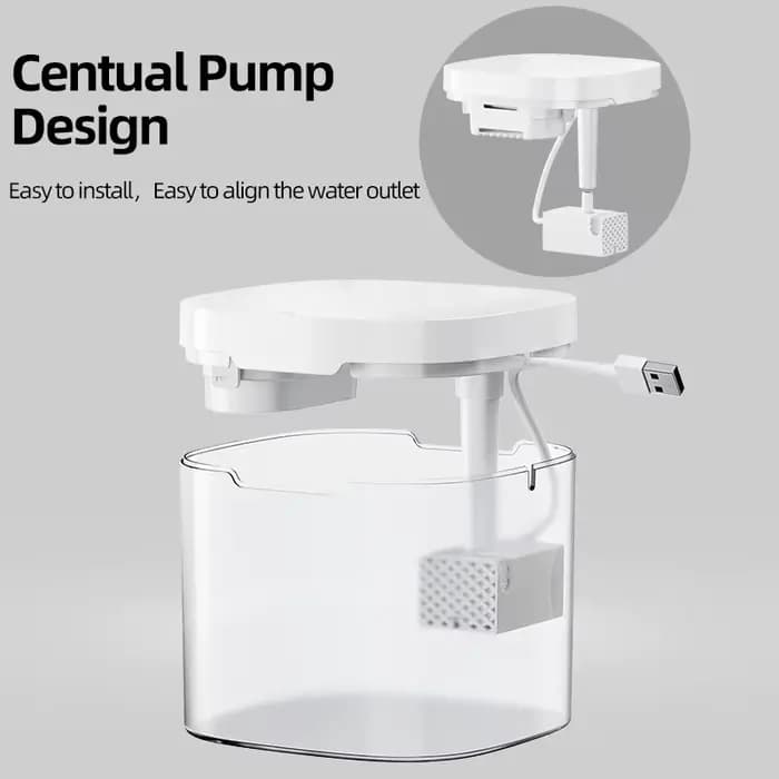 ROJECO-Pompe à Eau pour Fontaine à Eau Transparente pour Chat, Distributeur d'Eau pour Animal de Com