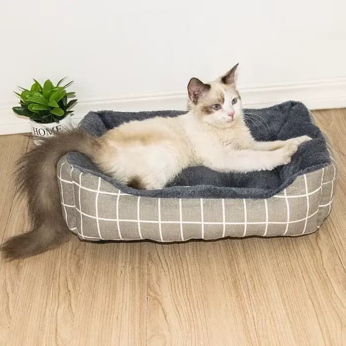 Nid d'hiver pour animaux de compagnie, lits épais pour chats, tapis pour animaux de compagnie, lit p