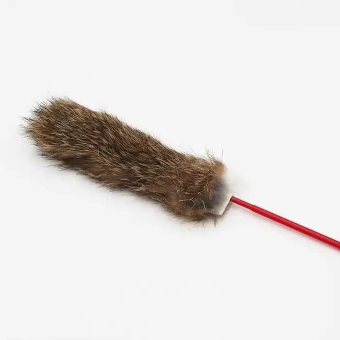 Jouet interactif en poils de lapin, 1 pièce, jouet interactif pour animal domestique, bâton de chat,