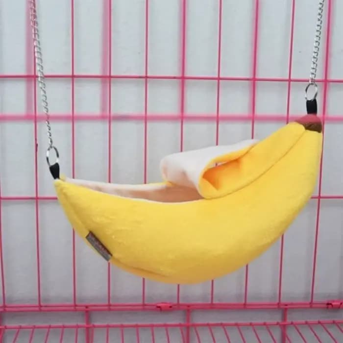 Animaux conception animal de compagnie banane Hamster Rat hamac Cage maison nid Hamster maison chaud