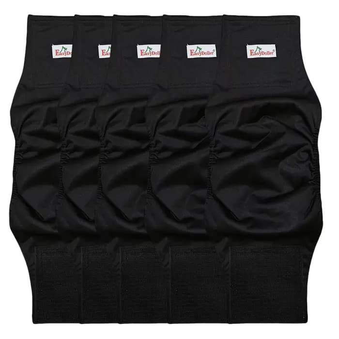 Couche lavable pour chien, 5 pièces, confortable et réglable, bande ventrale, pantalon pour pipi, an