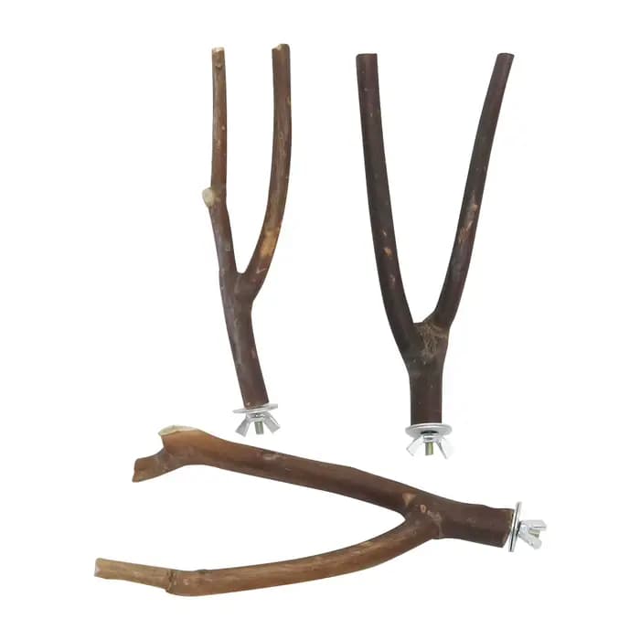Support de fourchette d'arbre pour oiseaux de compagnie, 15cm, support de branche de rondins de perr