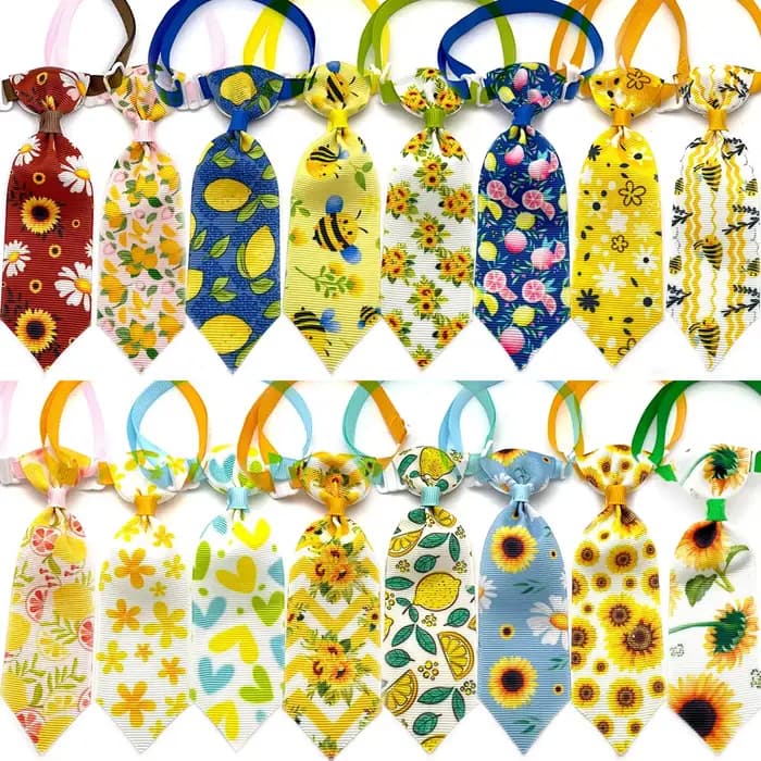 Nœud papillon de printemps pour chien, 50/100 pièces, accessoire de toilettage pour animaux de compa