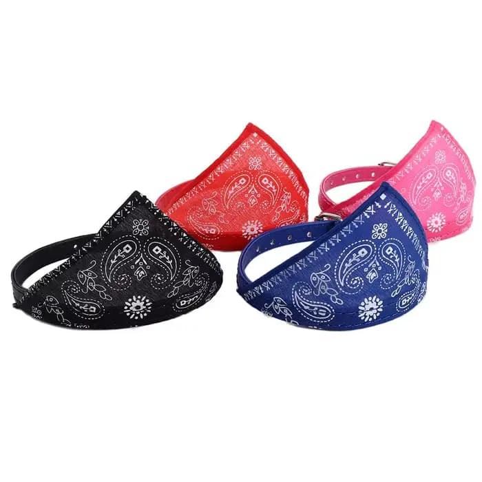 Écharpe de cou réglable en cuir pour animal de compagnie, collier bandana, accessoires pour chiot et