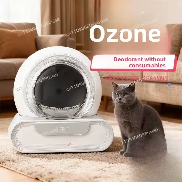 Bac à litière intelligent pour chat de 65L, toilette automatique pour chat, bac à litière électrique