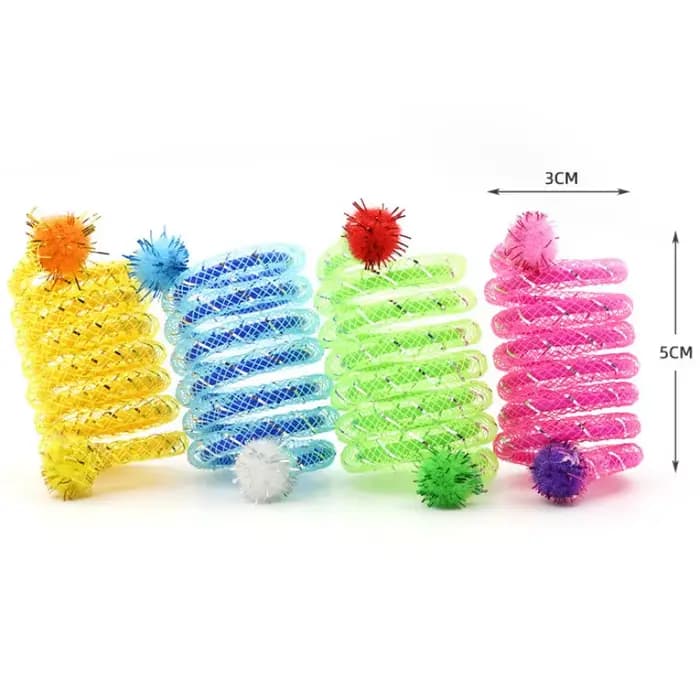 Jouets de printemps colorés pour chats, bâton interactif, boule de laine élastique résistante aux mo