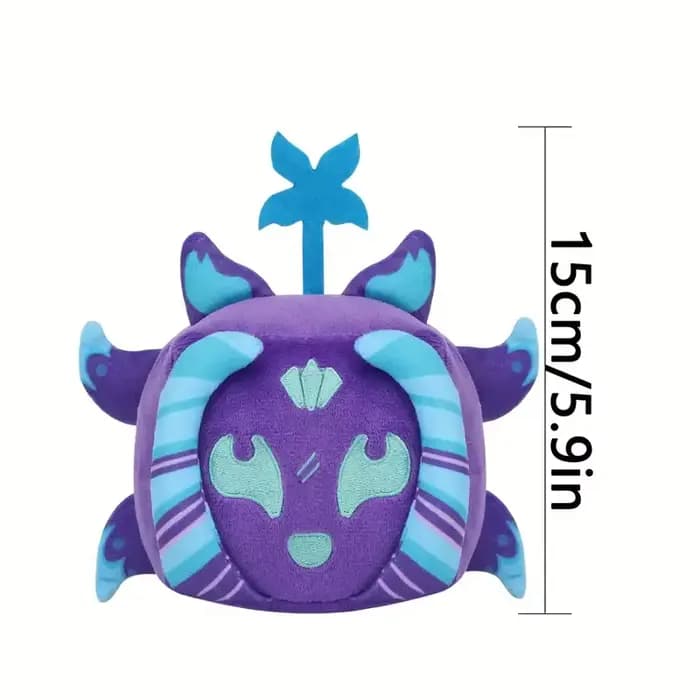 Jouet en peluche renard violet amusant, Fruits de sang, poupée de Fruit du diable, jouets carrés acc