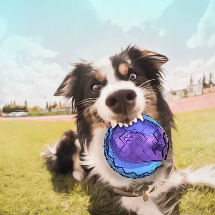 Balle à mâcher grinçante pour chien de compagnie, jouet à mâcher pour chiot, son pur et naturel, non