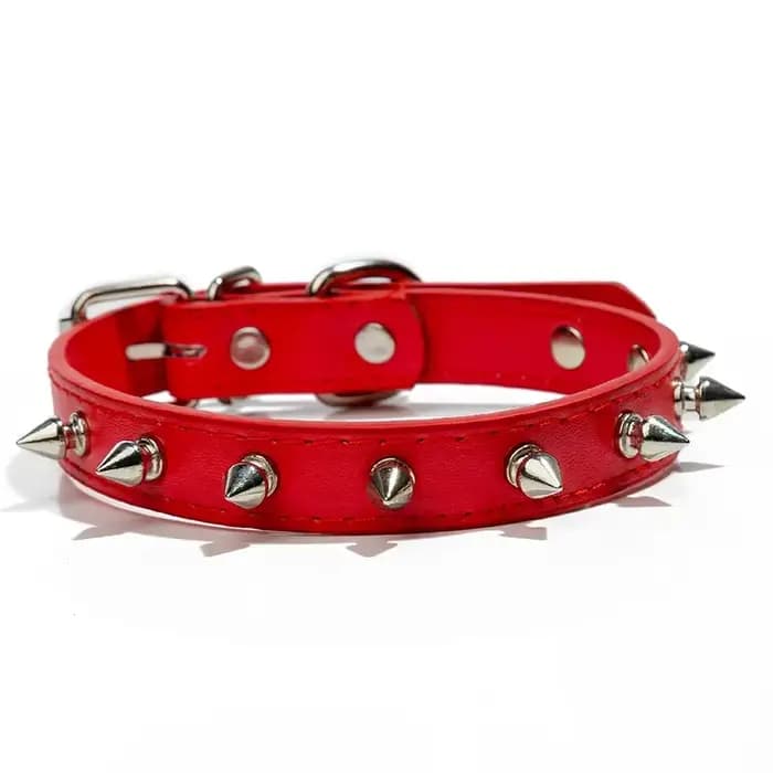 Collier en cuir clouté à pointes pour animaux de compagnie, sangle de cou, petits, moyens et grands