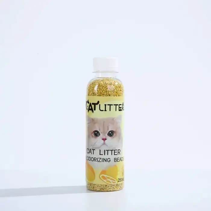 Une bouteille de perles désodorisantes pour litière de chat – Faites l'odeur de votre maison confort