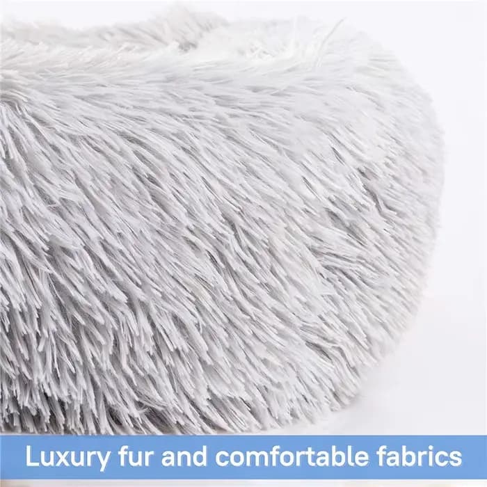 Lit de luxe pour chien, carré, Long tapis en peluche, fournitures pour petits, moyens et grands chie