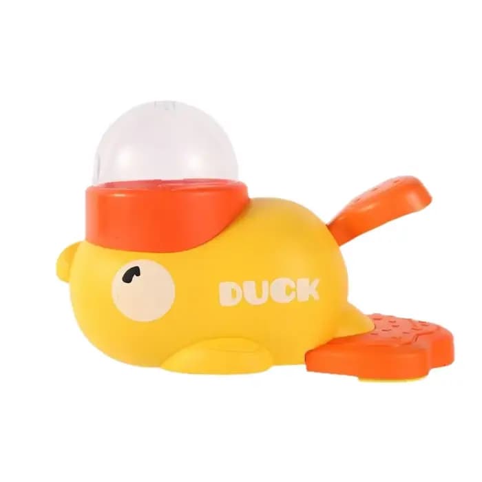 Distributeur interactif de friandises pour animaux de compagnie en forme de petit canard jaune, joue