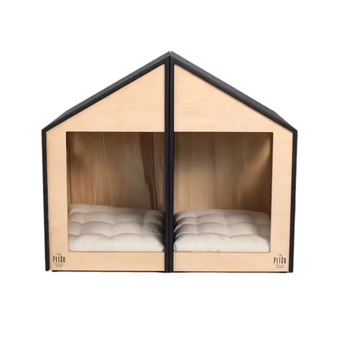 Maison moderne pour animaux de compagnie meubles d'intérieur Double porte bois chat chien maison gro