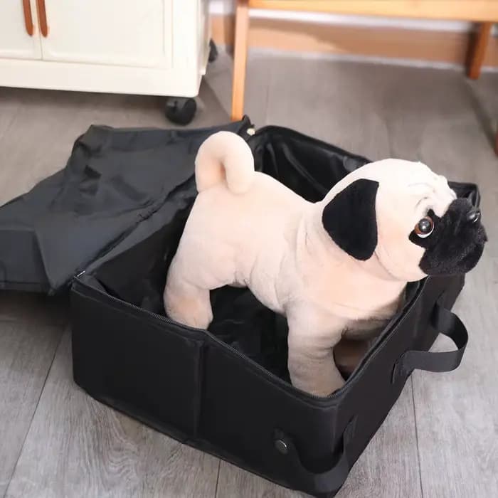 Bac à litière pliable portable pour chat avec couvercle et poignée, bac de toilette pour chien lavab