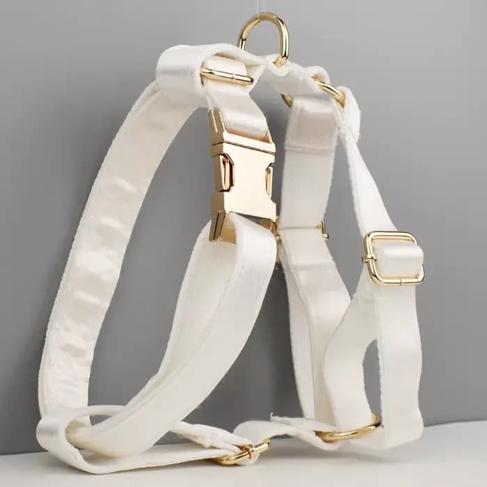 Collier, laisse et harnais pour chien en polyester imprimé par sublimation avec logo personnalisé, d