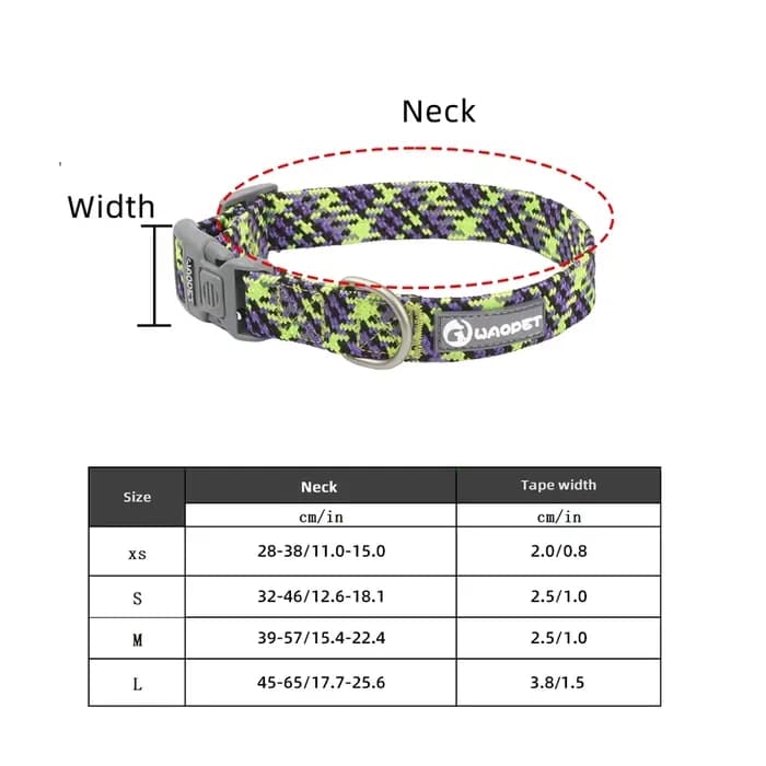 Collier réglable en nylon moulé pour animaux de compagnie, anneau de tour de cou pour chien, chiot,