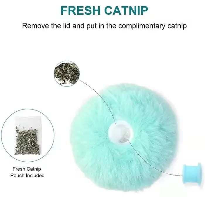 Jouets intelligents pour chat, balle interactive en peluche, jouet d'entraînement électrique avec he