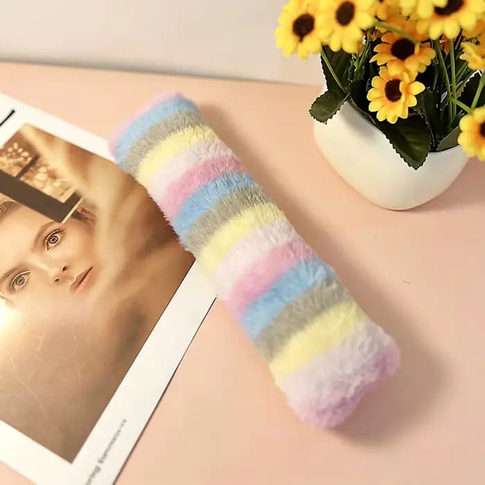 Jouets pour chats multicolores doux de couleur violette, jouets interactifs en tissu à mâcher, oreil