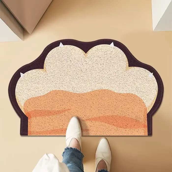 Tapis de litière pour chat mignon, tapis de boîte à litière, tapis de piégeage doux sur les pattes d
