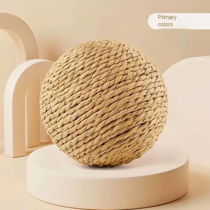 Balle à gratter pour chat résistante aux morsures de 8 cm | Jouet interactif pour chaton, avec son