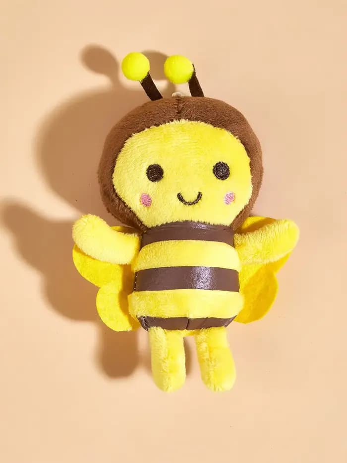 Jouet en peluche petite abeille pour chiens et chats pour interacter et jouer au nettoyage des dents