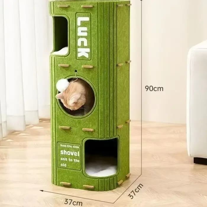 Nid intégré multicouche pour arbre à chat chaud d'hiver, abri d'escalade pour chat à Double couche p