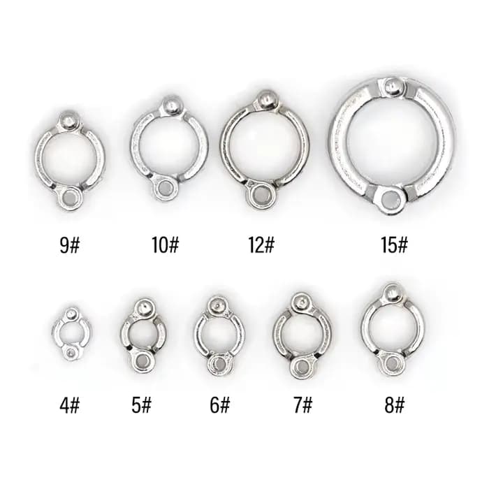 Anneaux de pied de perroquet en métal, 4.5mm-14mm, anneaux de jambe d'oiseau pour animaux de compagn