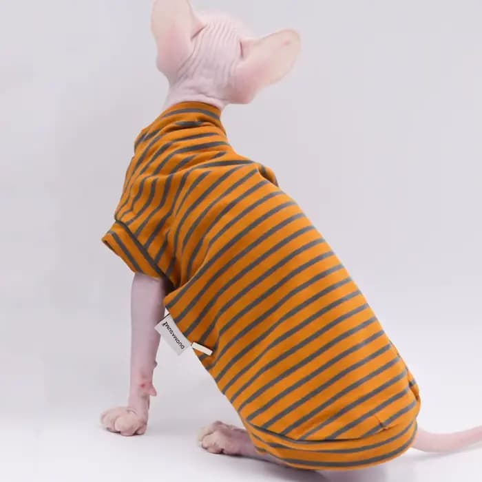Vêtements d'été en coton respirant pour chat sans poils, glaçure fine pour Sphynx,Devon Rex ,Cornish