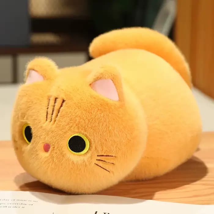 Jouet en peluche chat dessin animé Kawaii 25-50CM, joli chat poupée, oreiller de sommeil pour enfant
