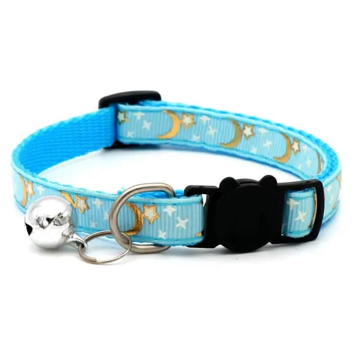 Collier pour animaux de compagnie avec cloche, empreinte de dessin animé, collier coloré pour chien,