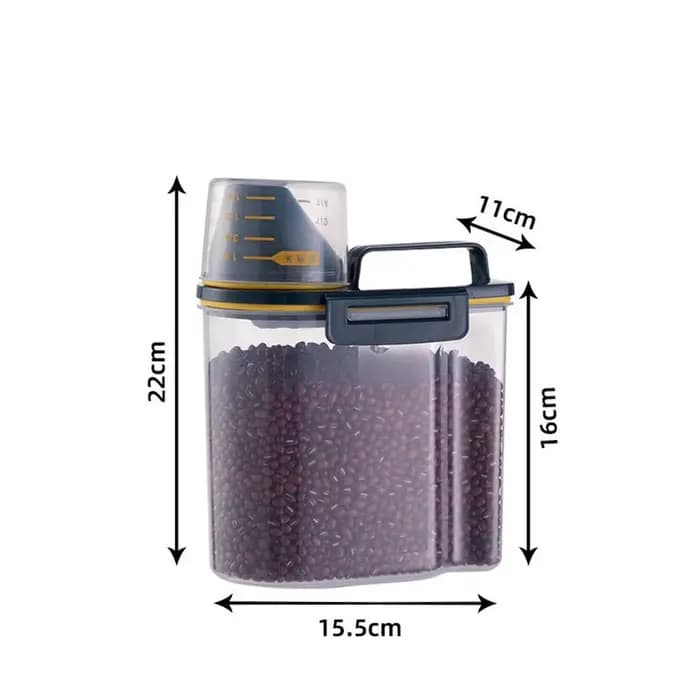 Seau de stockage de nourriture pour chien de 1.5kg/2kg, récipient de stockage scellé pour aliments p