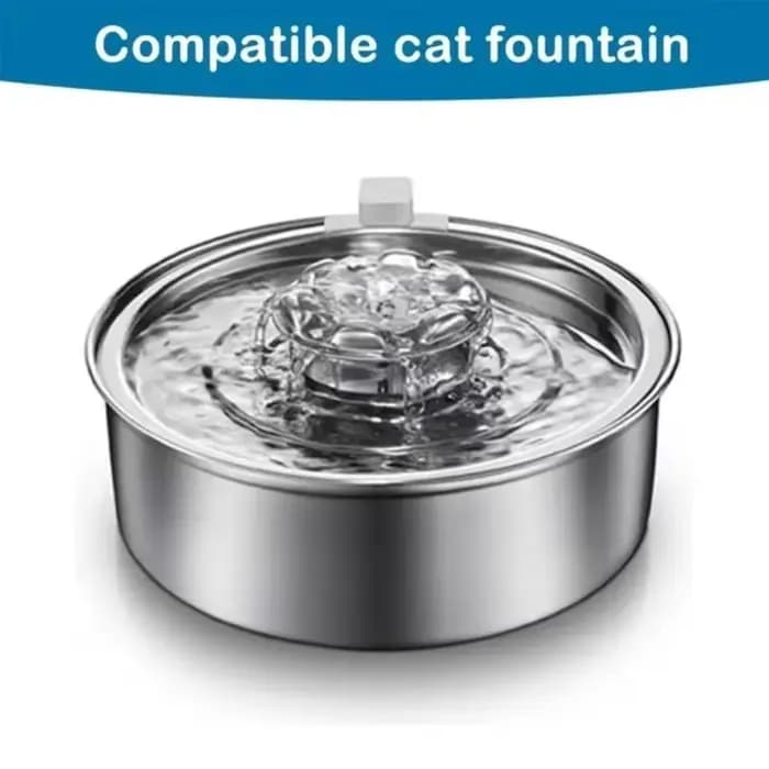 Fontaine à eau en acier inoxydable pour chat, distributeur d'eau pour animaux de compagnie, remplace