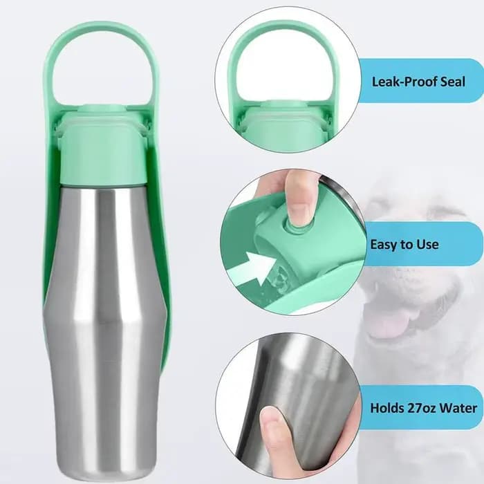Bouteille d'eau de voyage pour animaux de compagnie de 750ML bouteille d'eau Portable pour chien pou