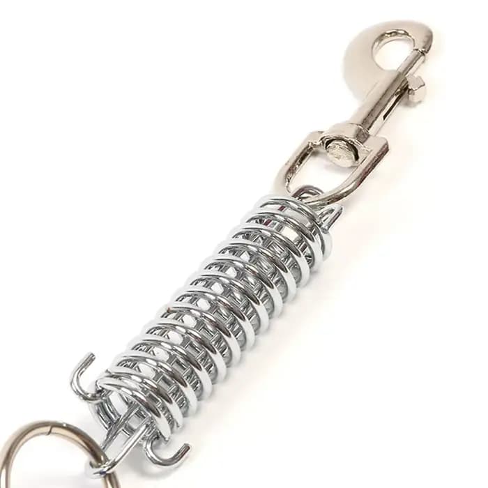 Laisse de printemps en cuir PU pour chiens, courte, pour grands chiens, corde en Nylon, Durable, rés