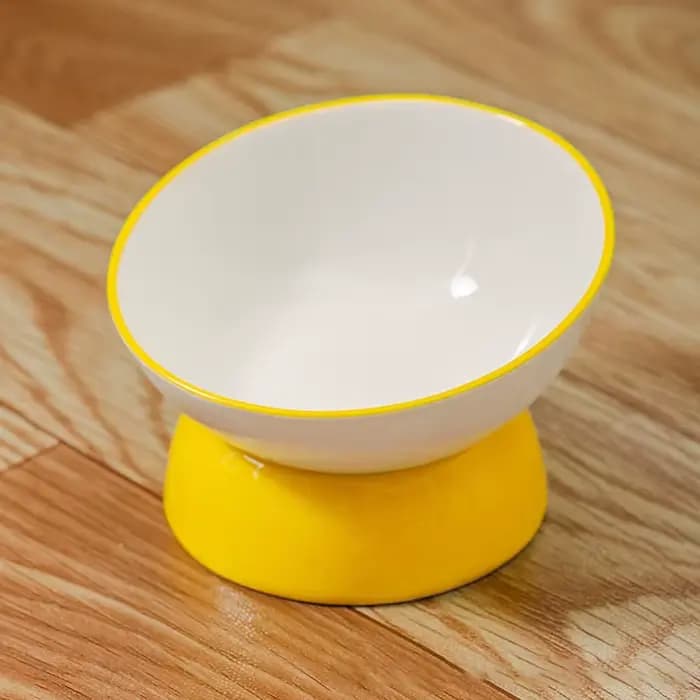 Bol pour chat 1 pièce, bol de nourriture incliné en céramique pour chat, bol d'eau pour la Protectio