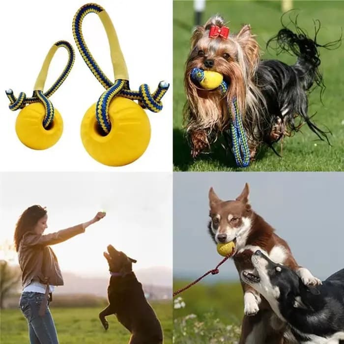 1pc dents Indestructibles morsure en caoutchouc chiot drôle balle d'entraînement jouets à mâcher jou