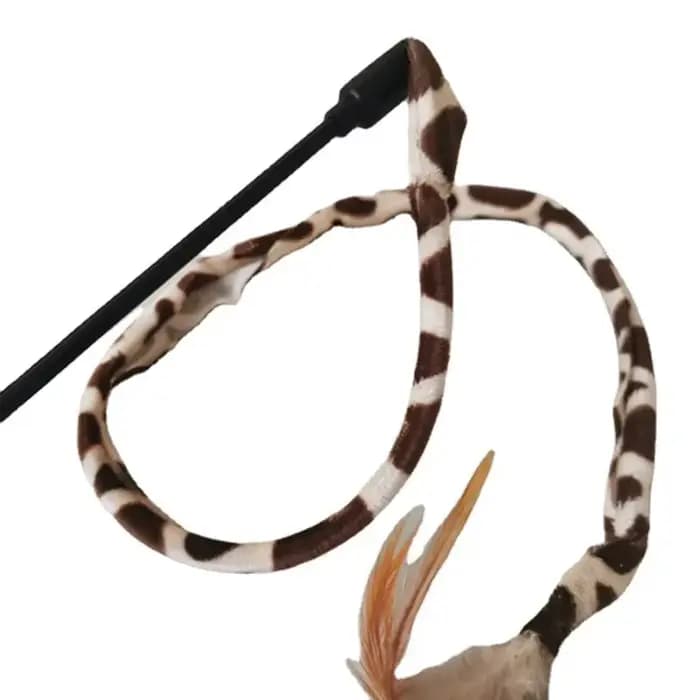 Jouets interactifs pour chats avec plumes de simulation, bâtonnet amusant avec plumes pour chatons,