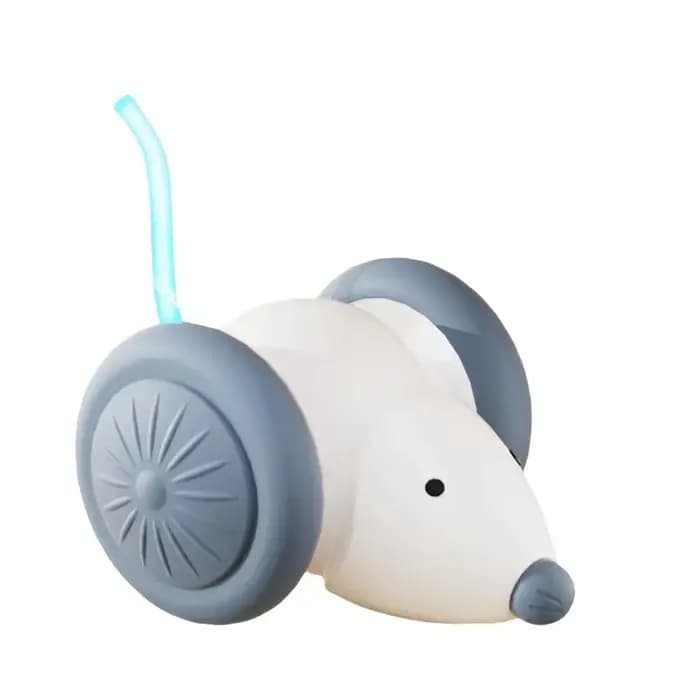 Jouet pour chat, souris intelligente interactive avec roues Extra larges, Anti-brouillage des cheveu