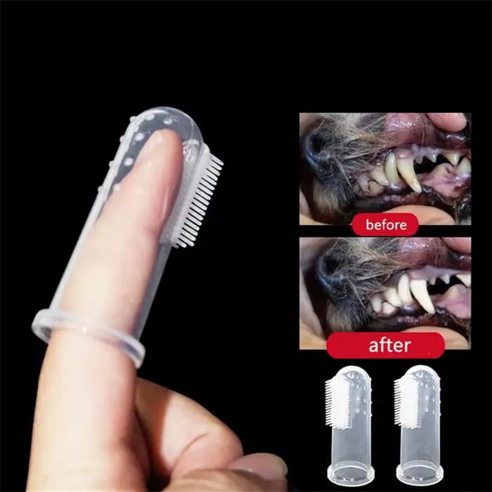 Brosse à dents Super douce pour animaux de compagnie, brosse pour chien en peluche, mauvaise haleine